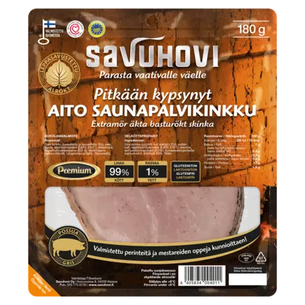 Aito saunapalvikinkku 180g - LEIKKELEET - 6405834004011 - 1