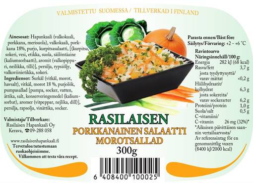 Porkkanainen kaalisalaatti 300g - SALAATIT - 9652 - 2